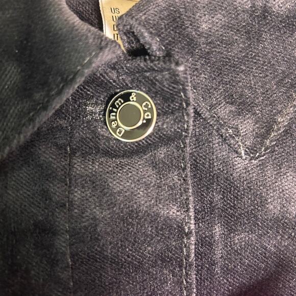 NWT Denim & Co Velveteen Jacket Womens Medium Stretch Capsule Staple Fall Layer - Picture 4 of 9